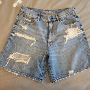 American Eagle distressed denim shorts